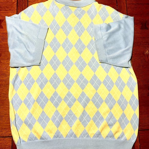 VINTAGE Nat Nast Original Argyle Shirt/Sweater - 100% Peruvian Cotton - Picture 2 of 5